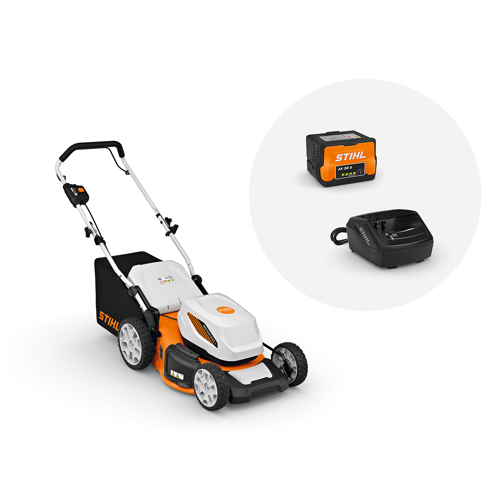 Stihl, Lithium-Ion Self-Propelled Lawn Mower Set, Cutting Width 21 in, Power Source Battery, Model# RMA 510 V SET Super